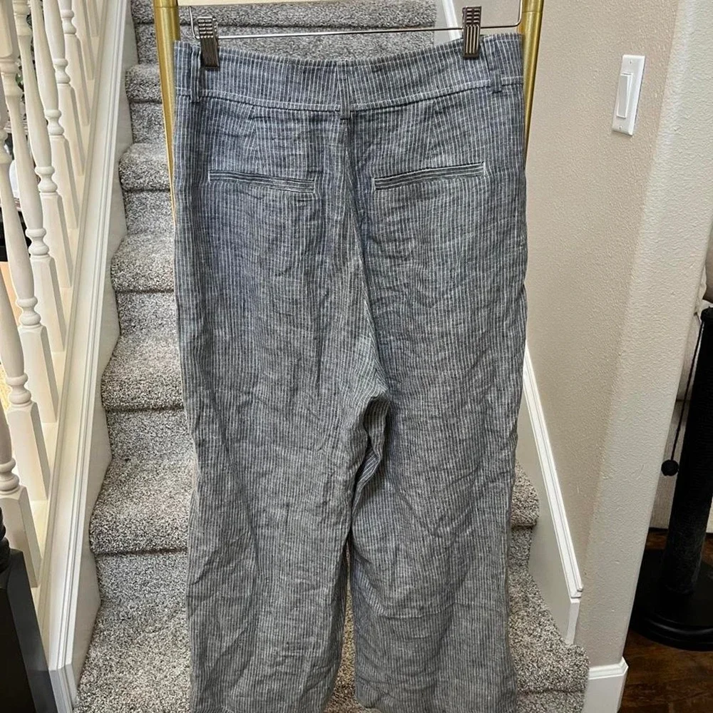 Everlane linen striped pants Highrise Breathable euro ren coquette lagenlook 4